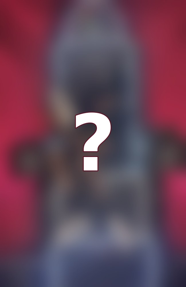 Blurred mystery guest photo with question mark